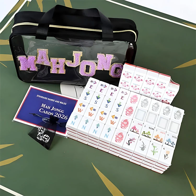 Svart klar Mahjong Set