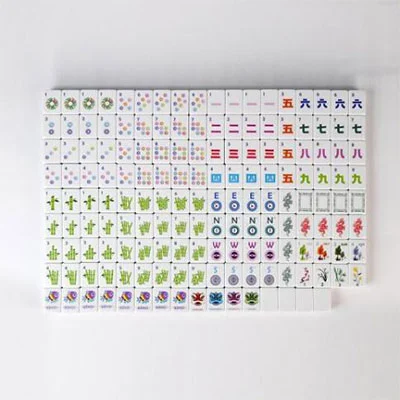 Golden Glitter Acrylic Mahjong Tiles